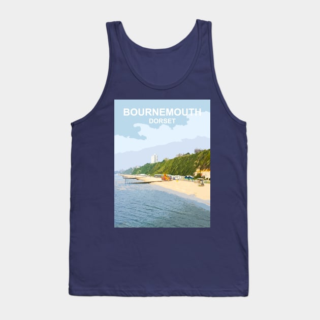 Bournemouth Beach Dorset. Summer art gift Tank Top by BarbaraGlebska